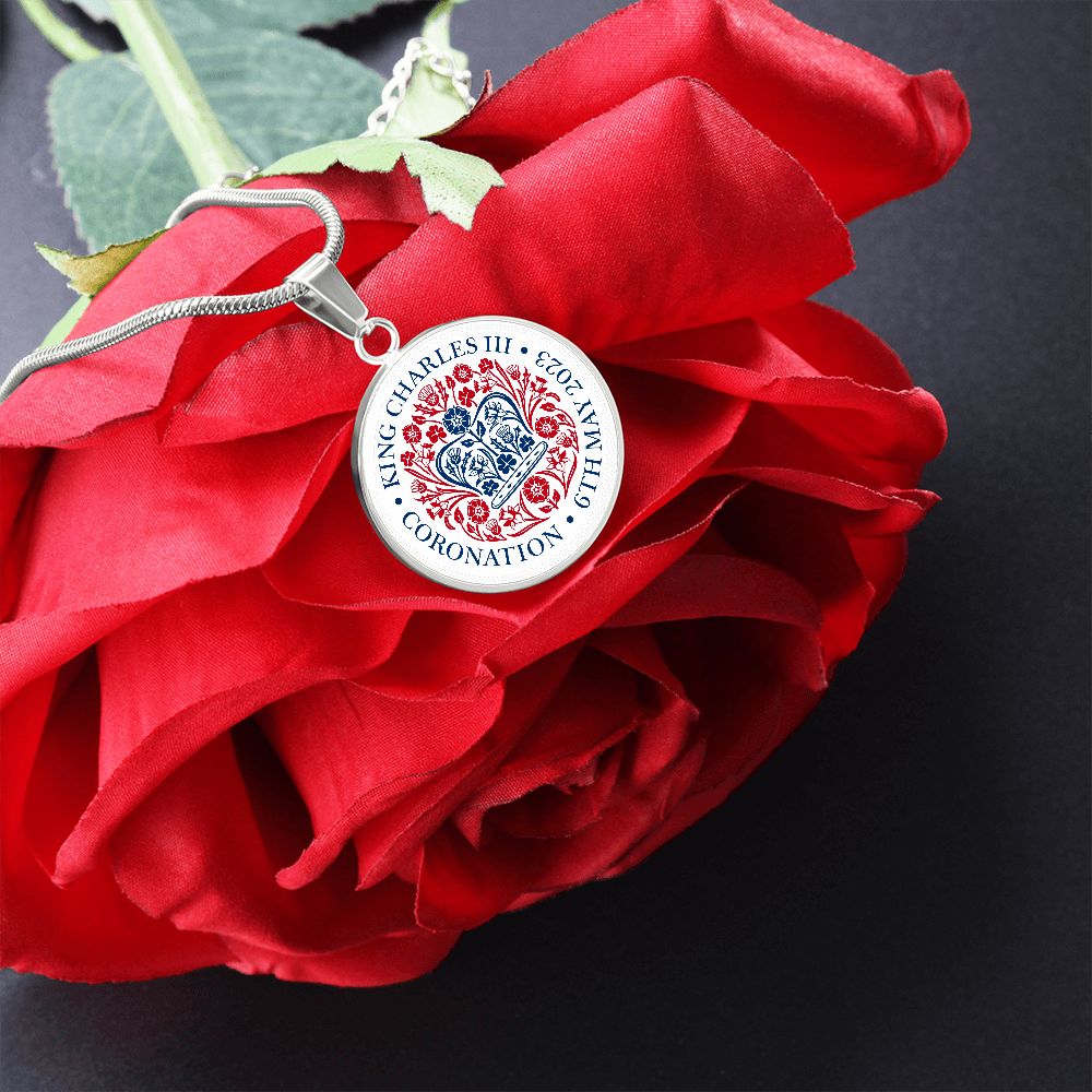 King Charles III Coronation Necklace with Official Logo