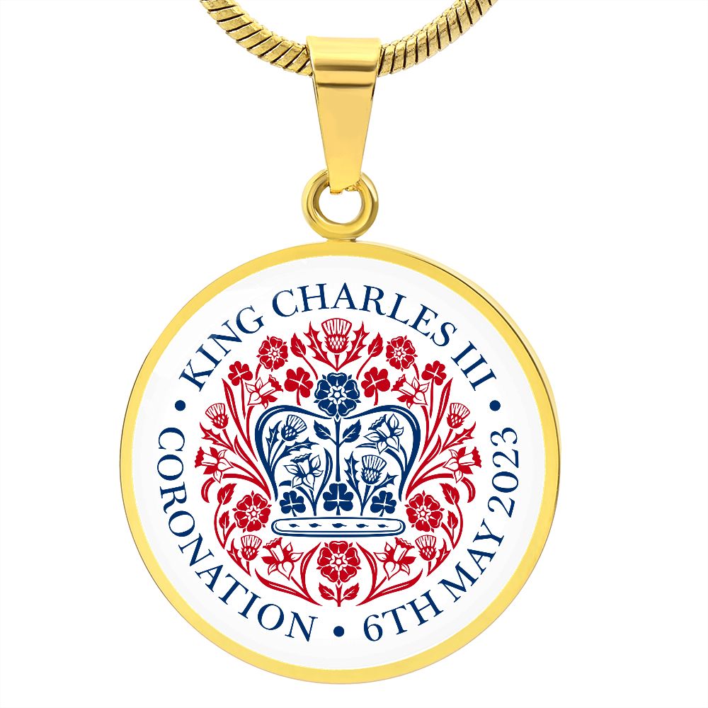 King Charles III Coronation Necklace with Official Logo