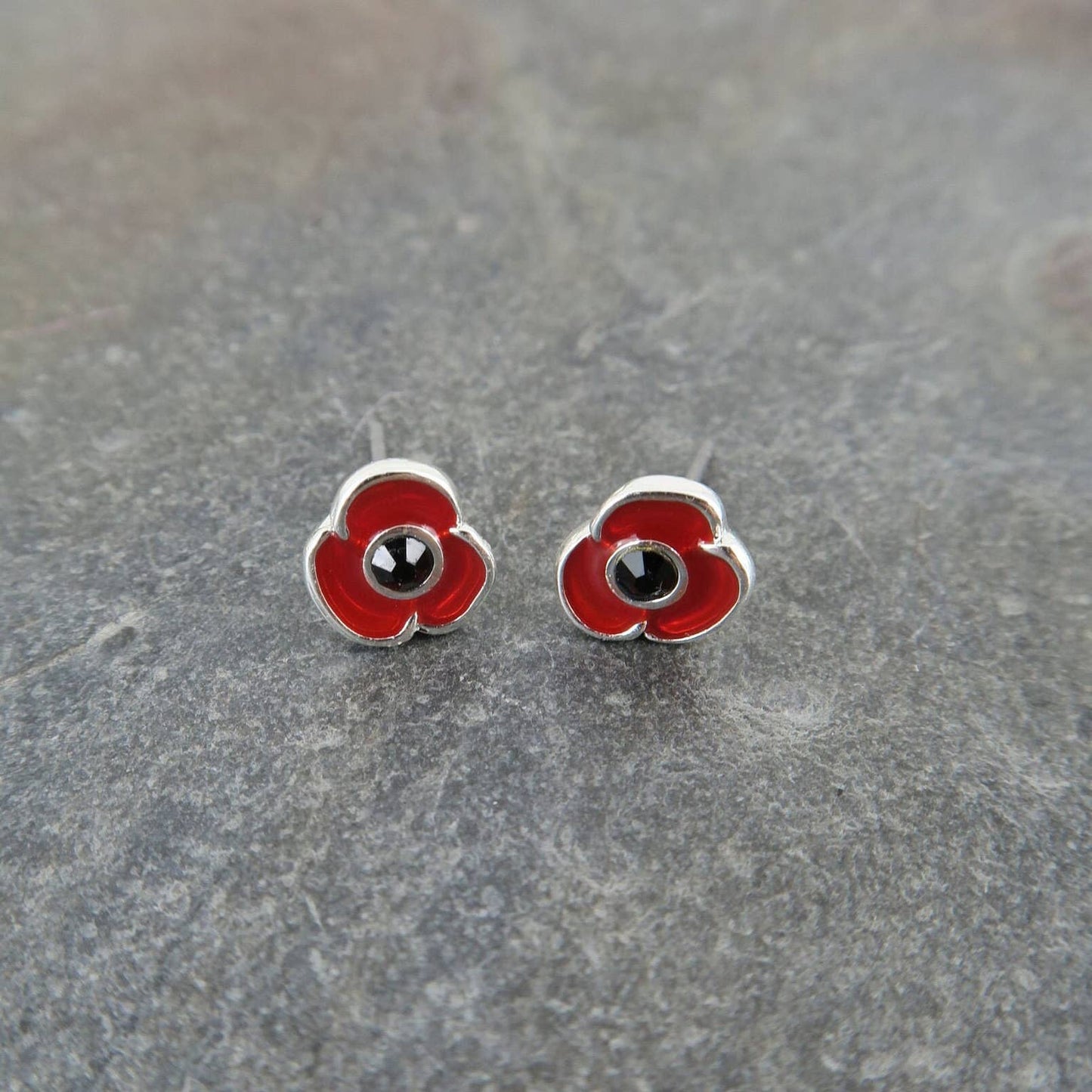 Red Stud Earrings