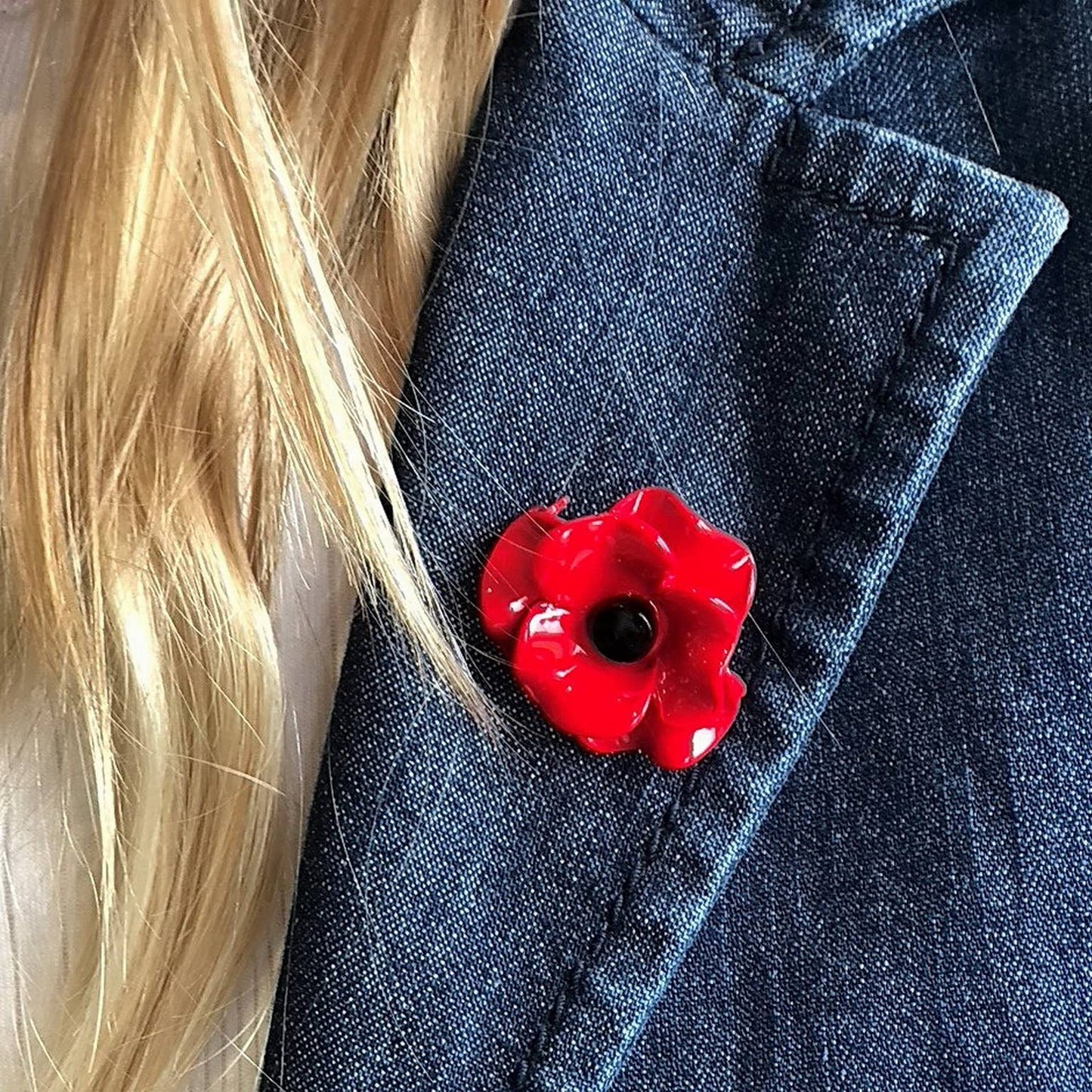 Red Flower Brooch