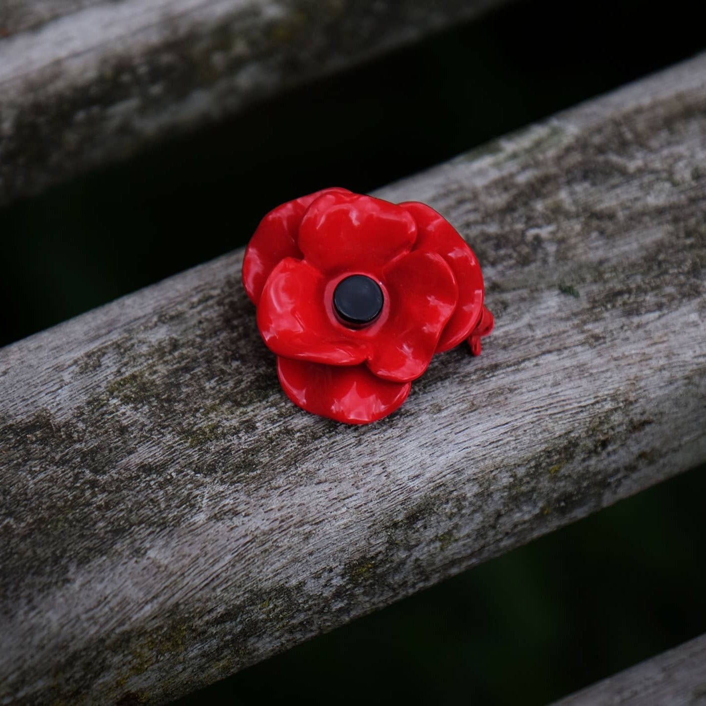 Red Flower Brooch