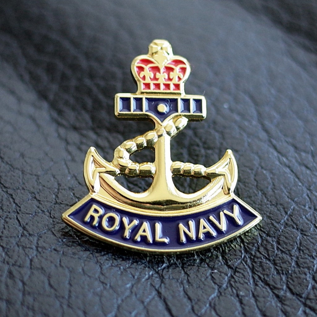 Royal Navy Crown and Anchor Pin Badge