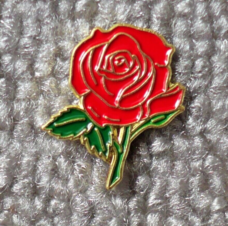 English Rose Pin Badge